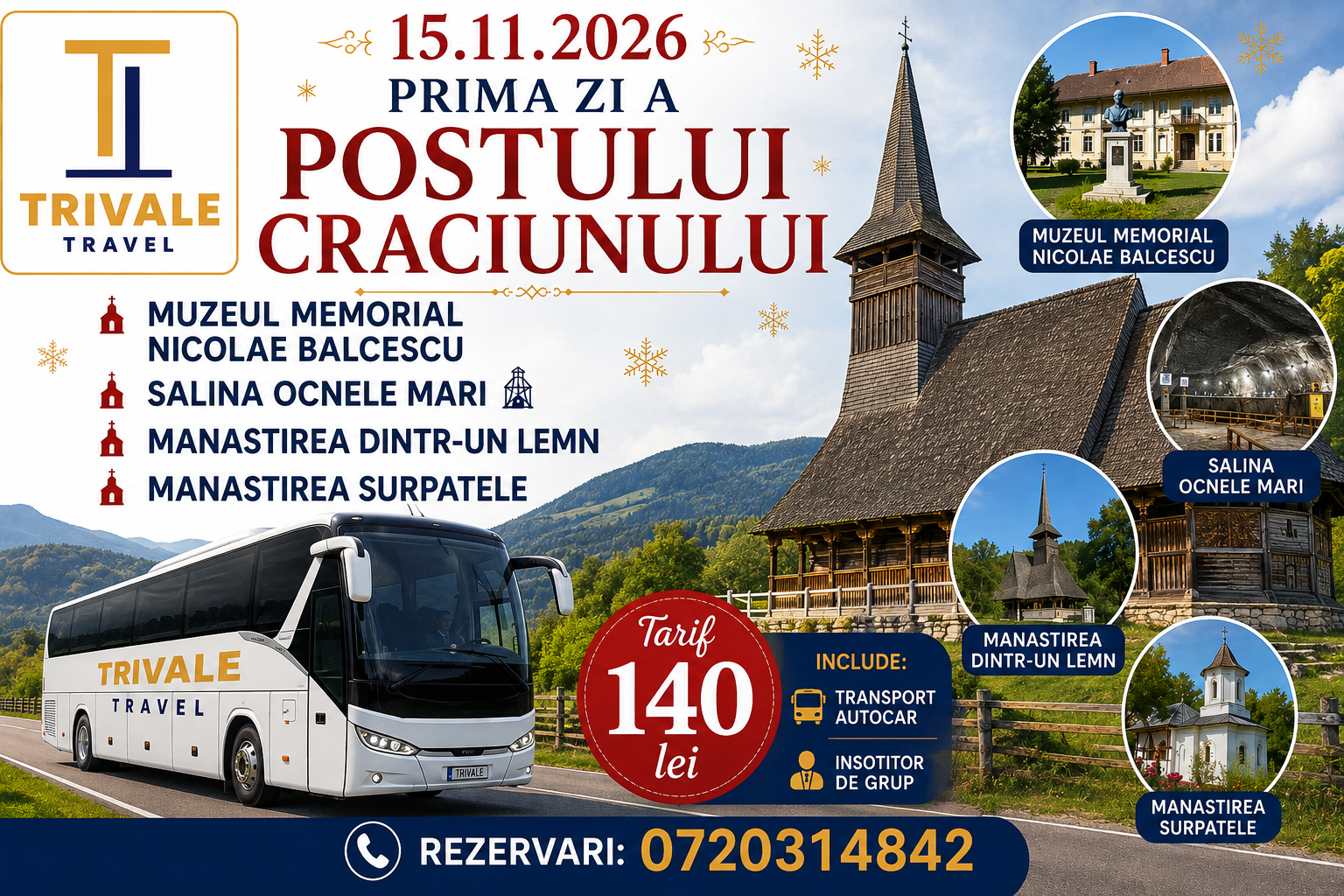 Prima zi a Postului Crăciunului -SALINA OCNELE MARI & MĂNĂSTIRILE DIN VÂLCEA